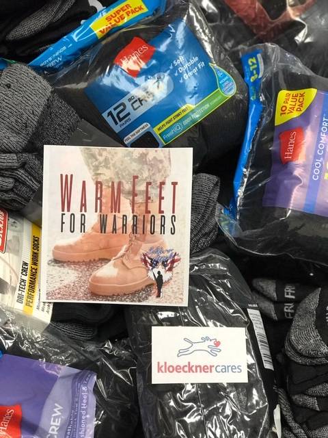 KloecknerCares Warm Feet for Warriors Charity