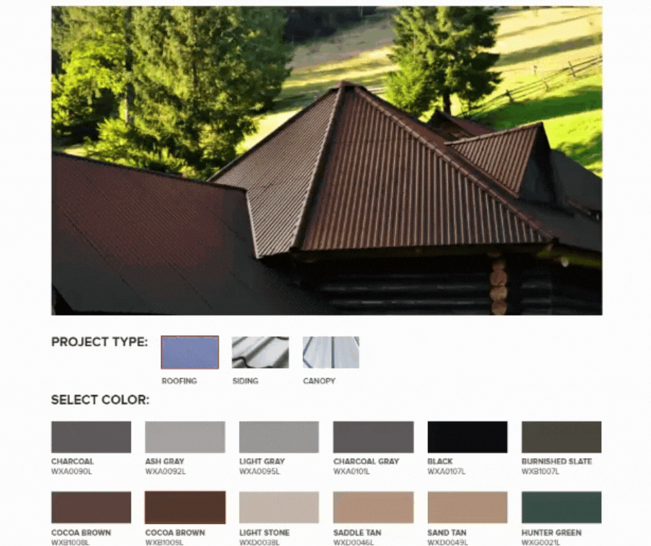 Metal Roofing Color Toolkit Color Simulator